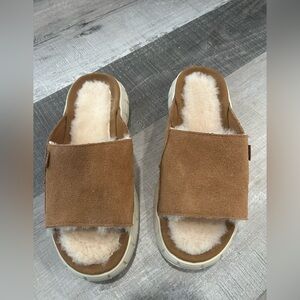 UGG Tan and Cream Women's Slippers